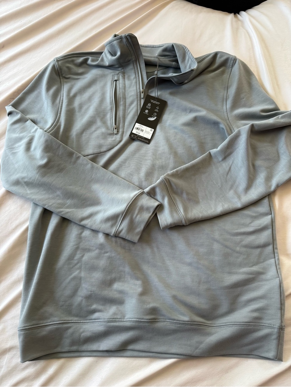 Walter Hagen Men's Quarter-Zip Pullover - Light Blue Gray